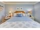 Relaxing bedroom with a comfortable bed and coastal decor, offering ample natural light at 13848 Rinuccio St, Venice, FL 34293
