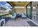 Bright and airy screened patio with sliding door access to the home at 13848 Rinuccio St, Venice, FL 34293