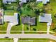 Overhead view of the house and surrounding properties at 2151 Broom Ct, Port Charlotte, FL 33952