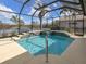 Screened pool with spa and water feature at 4245 Via Del Villetti Dr, Venice, FL 34293
