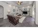 Living Room with a large sectional sofa, recliner, and entertainment center at 4245 Via Del Villetti Dr, Venice, FL 34293