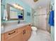 Updated bathroom with a walk-in shower and new vanity at 147 Tampa E Ave # 202, Venice, FL 34285