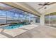 Relaxing screened pool and spa with covered patio at 1219 Nantucket Rd, Venice, FL 34293