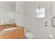 Bathroom featuring granite countertops, a single sink, and neutral paint at 1219 Nantucket Rd, Venice, FL 34293