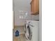 Laundry room with modern washer and dryer and folding counter space at 1219 Nantucket Rd, Venice, FL 34293