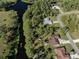 Aerial view showcasing home and waterway location at 3331 Traverse Ave, North Port, FL 34286