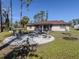 Charming backyard with firepit and seating area at 3331 Traverse Ave, North Port, FL 34286