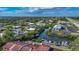 Aerial view of townhomes with waterway access and convenient access to highways and local business at 709 Sorrento Inlt # 709, Nokomis, FL 34275