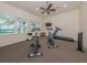 Fitness center featuring stationary bikes and a treadmill at 900 San Lino Cir # 922, Venice, FL 34292