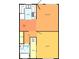 One bedroom, one bath floor plan featuring a kitchen, living room, and dining area at 210 Park N Blvd # 129, Venice, FL 34285