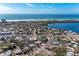 Aerial view showcasing a home's coastal location and proximity to the water at 335 Arthur Dr, Sarasota, FL 34236