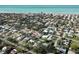 Aerial view displaying property location in a residential area with proximity to ocean at 510 Harbor S Dr, Venice, FL 34285