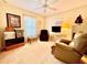 Bedroom with carpet and ceiling fan at 7339 Cameo Cir, North Port, FL 34291