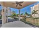 Balcony overlooking the ocean and community pool at 830 The Esplanade N # 203, Venice, FL 34285