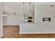 Modern kitchen with stainless steel appliances and a breakfast bar at 830 The Esplanade N # 203, Venice, FL 34285
