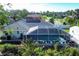 Aerial view showing home's pool and solar panels at 1030 Phorus Rd Rd, Venice, FL 34293