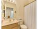 Clean bathroom with a shower/tub combo and vanity at 1151 Creek Nine Dr, North Port, FL 34291
