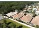 Aerial view showcasing the home's positioning and community landscape at 1206 Berkshire Cir, Venice, FL 34292