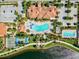 Aerial view of community pool, clubhouse, and other amenities at 13912 Rinuccio St, Venice, FL 34293