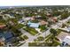 Aerial view outlining the property's lot size and location at 842 Nokomis S Ave, Venice, FL 34285