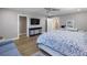 Bright and airy main bedroom with king bed and en suite bathroom at 842 Nokomis S Ave, Venice, FL 34285