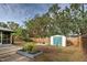 Backyard with shed and garden at 554 Everest Rd, Venice, FL 34293