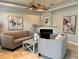 Inviting living room with neutral tones, fireplace, and stylish decor at 6405 Gulf Dr, Holmes Beach, FL 34217