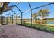 Spacious screened patio overlooking a lake at 13812 Alafaya St, Venice, FL 34293