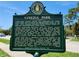 Informative historical marker for Venezia Park, detailing its origins, development, and community significance at 250 Santa Maria St # 219, Venice, FL 34285
