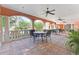 Relaxing outdoor patio with seating overlooking pool at 4142 Central Sarasota Pkwy # 1415, Sarasota, FL 34238