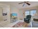 Living room with recliner, sofa, and TV at 537 Manatee Ct # 204, Venice, FL 34285