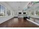 Fitness studio with mirrors, wood floors, and storage cubbies at 11897 Hunters Creek Rd, Venice, FL 34293