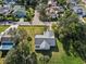 Aerial view of a single-Gathering home with a large backyard at 2281 Mars Rd, Venice, FL 34293