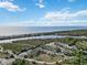 Aerial view of the neighborhood and coastline at 2281 Mars Rd, Venice, FL 34293