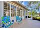 Relaxing screened porch overlooking the golf course at 2331 Harrier Way, Nokomis, FL 34275