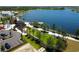 Breathtaking aerial view of a scenic park area by a serene lake, showcasing the landscape and community amenities at 2501 Sherman Oak Dr, North Port, FL 34289