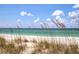 Peaceful beach view with sea oats and tranquil ocean at 505 Pennyroyal Pl, Venice, FL 34293