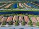Aerial view showing home location in a waterfront community at 19279 Jacinda St, Venice, FL 34293