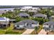 Aerial view of a single Gathering home with a waterfront lot at 3436 Santa Clara Dr, Punta Gorda, FL 33983