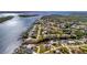 Aerial view of waterfront homes with private docks and boat access at 3436 Santa Clara Dr, Punta Gorda, FL 33983