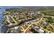 Aerial view of a residential neighborhood with waterfront access at 3436 Santa Clara Dr, Punta Gorda, FL 33983