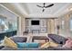 Living room with sectional sofa and access to patio at 3436 Santa Clara Dr, Punta Gorda, FL 33983