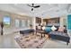 Open concept living room with kitchen and pool access at 3436 Santa Clara Dr, Punta Gorda, FL 33983