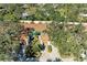 Aerial view of villa with lush landscaping and private driveway at 4417 Park Lake N Ter, Bradenton, FL 34209