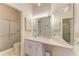 Bathroom with double vanity and shower/tub combo at 4417 Park Lake N Ter, Bradenton, FL 34209