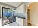 Kitchen with granite countertops and access to a patio at 4417 Park Lake N Ter, Bradenton, FL 34209
