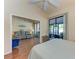 Main bedroom opens to a screened patio and sitting area at 4417 Park Lake N Ter, Bradenton, FL 34209