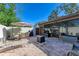Large patio features dining area, lounge chairs, and fire pit at 4417 Park Lake N Ter, Bradenton, FL 34209