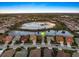 Elevated view of neighborhood with a green water tower and scenic surroundings at 1307 Highland Greens Dr, Venice, FL 34285