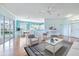 Open concept living space connects the living room, dining area, and kitchen for easy living at 1307 Highland Greens Dr, Venice, FL 34285